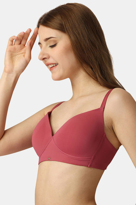 Soie Padded Non Wired Full Coverage T-Shirt Bra - Desert Rose — image 3